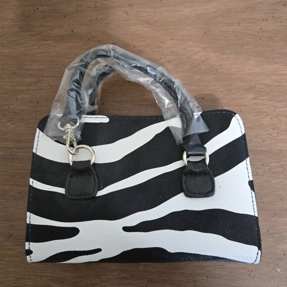 #253 For Your Ease Only (Lori Greiner) Zebra Print Satchel – NWOT - Picture 2 of 8